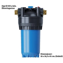 Last inn bildet i Galleri-visningsprogrammet, 10"/ 20" x 4,5 Filterhus inkl. festebrakett og nøkkel