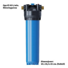 Last inn bildet i Galleri-visningsprogrammet, 10"/ 20" x 4,5 Filterhus inkl. festebrakett og nøkkel