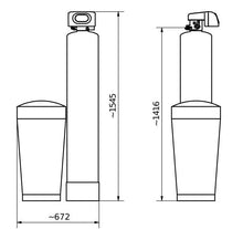Last inn bildet i Galleri-visningsprogrammet, Kalkfilter som reduserer hardhet, jern, mangan og organiske stoffer med tidsstyrt kontrollventil.